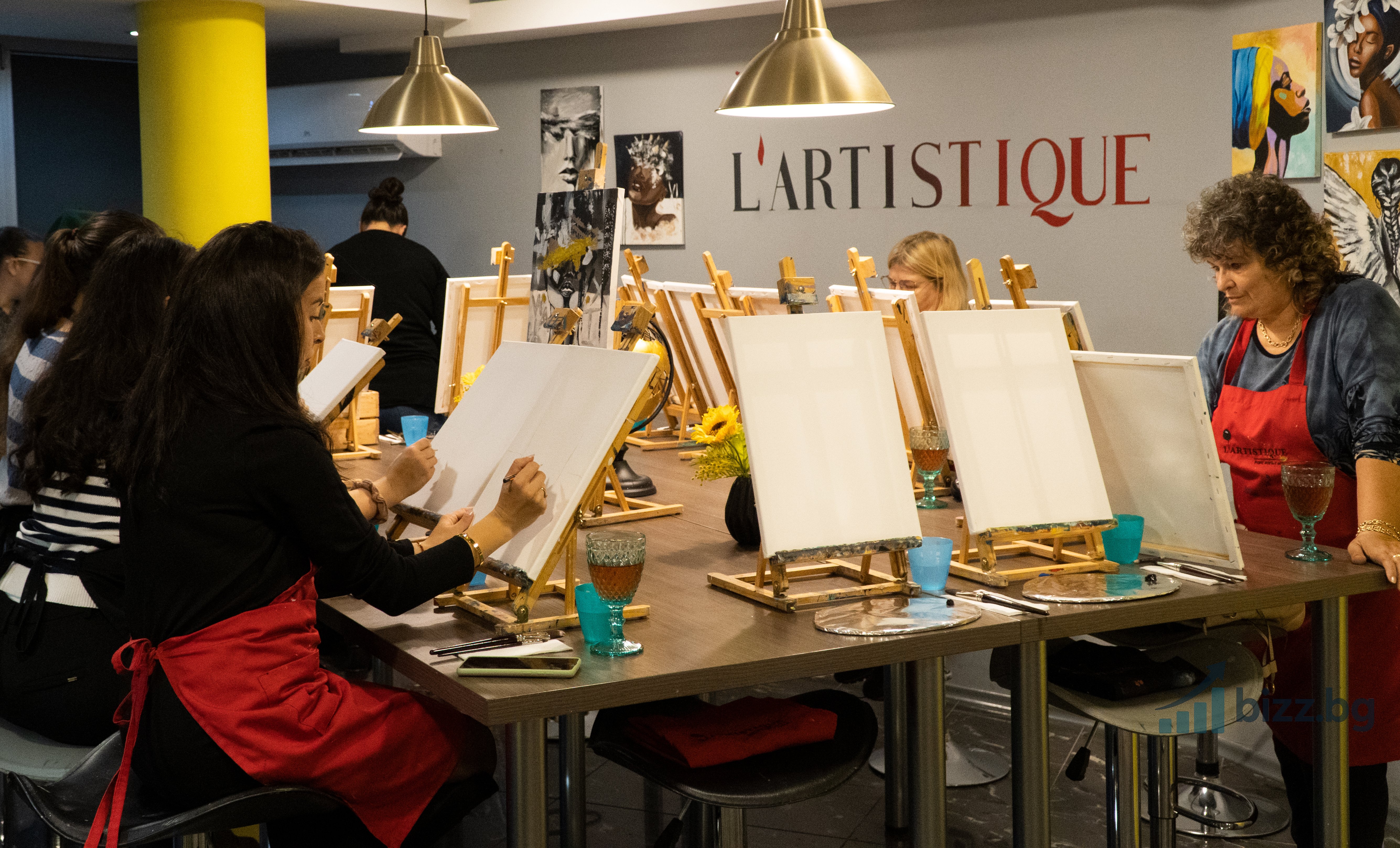 Ателие за рисуване и вино L'artistique